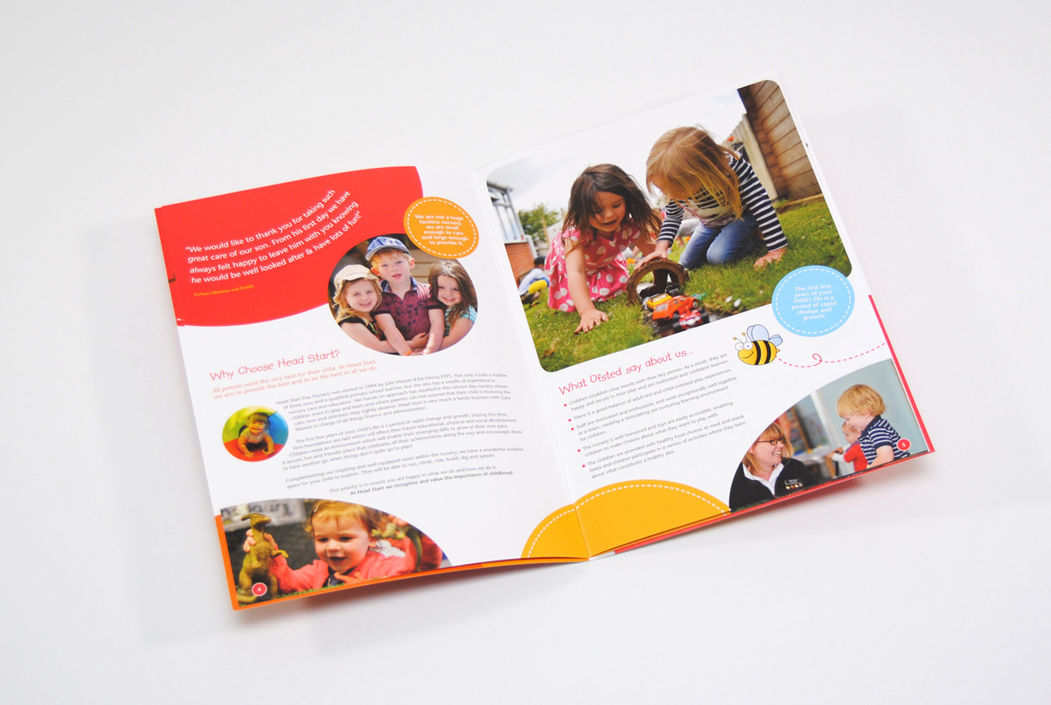 Brochure Design for Head Start Day Nursery - inside double-page-spread