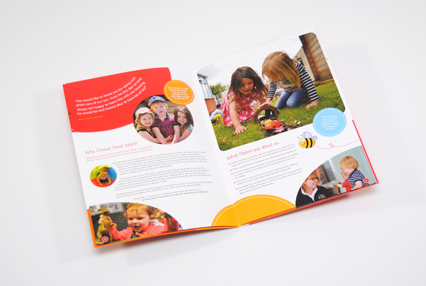 Brochure Design for Head Start Day Nursery - inside double-page-spread