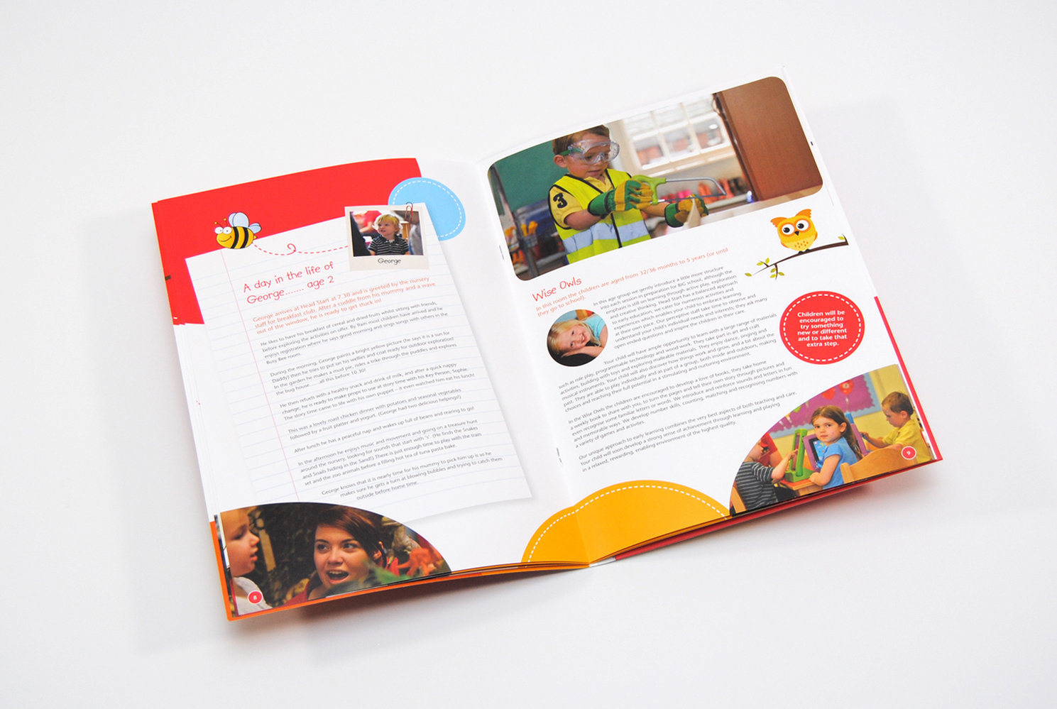 Brochure Design for Head Start Day Nursery - inside double-page-spread