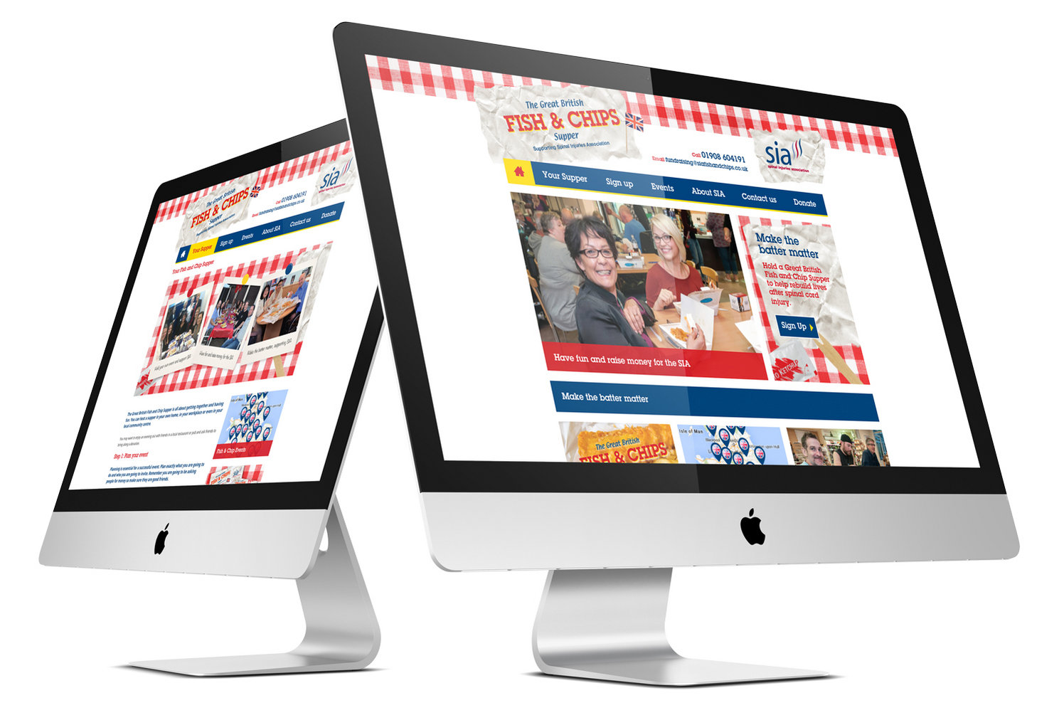 Responsive Website Design for SIA shown on iMac Screens