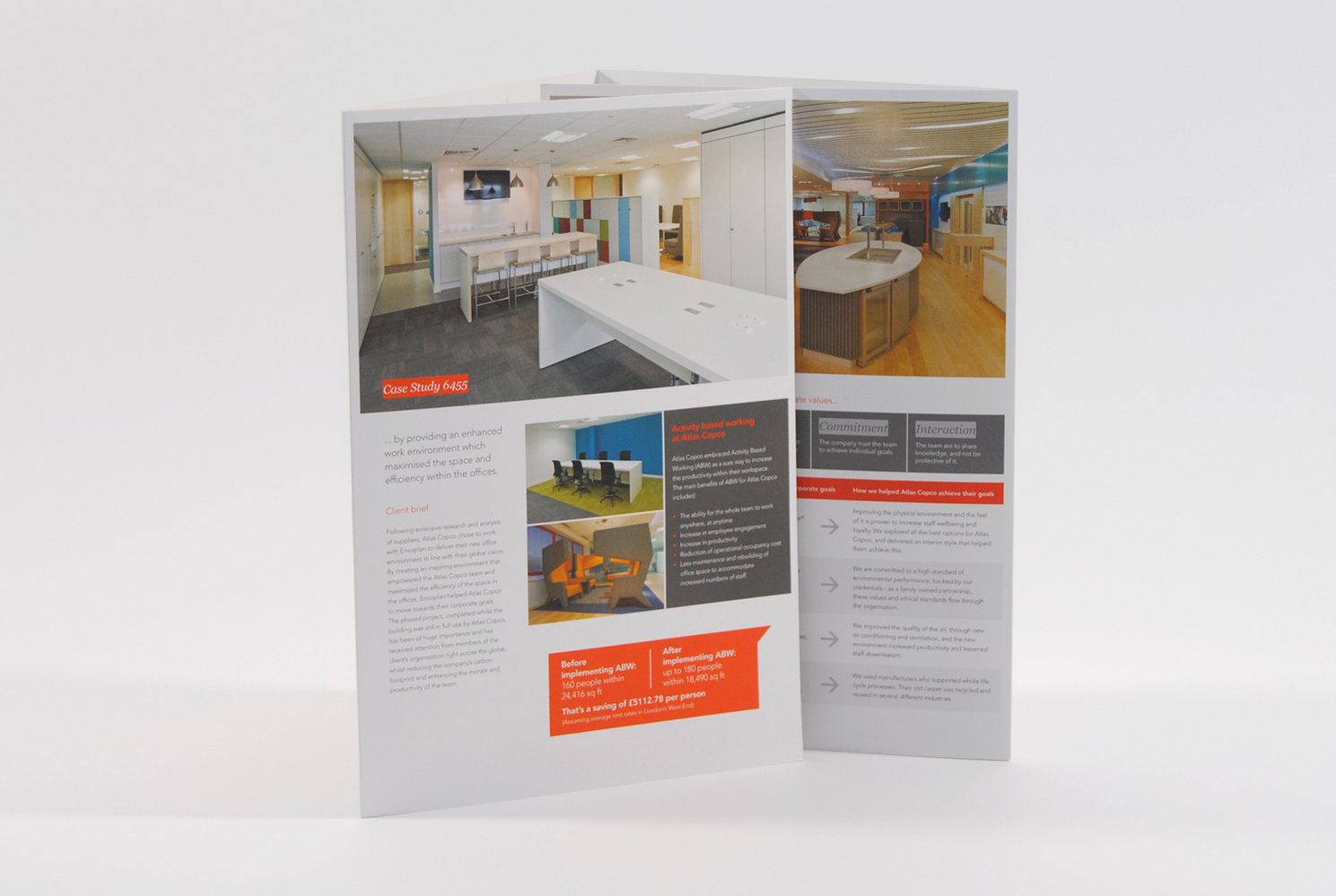 Envoplan Gatefold Brochure Design Showing Inside Pages