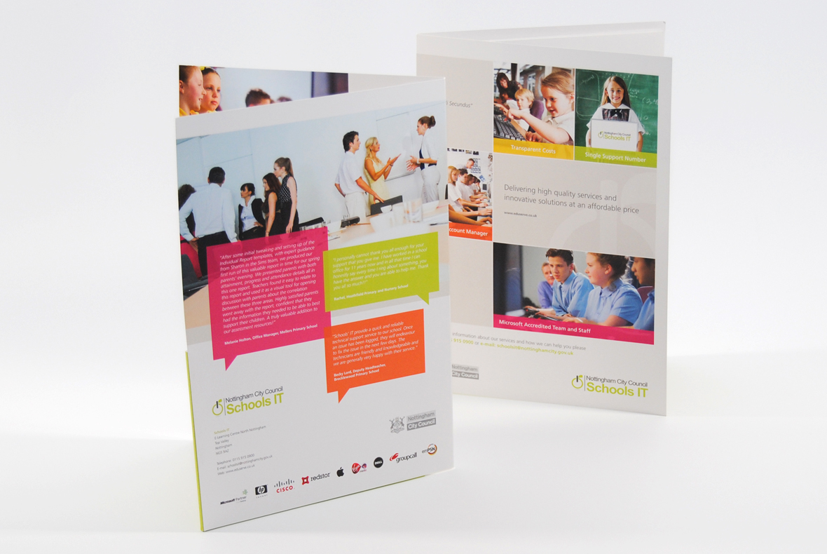 Nottingham Council Schools IT Brochure Design