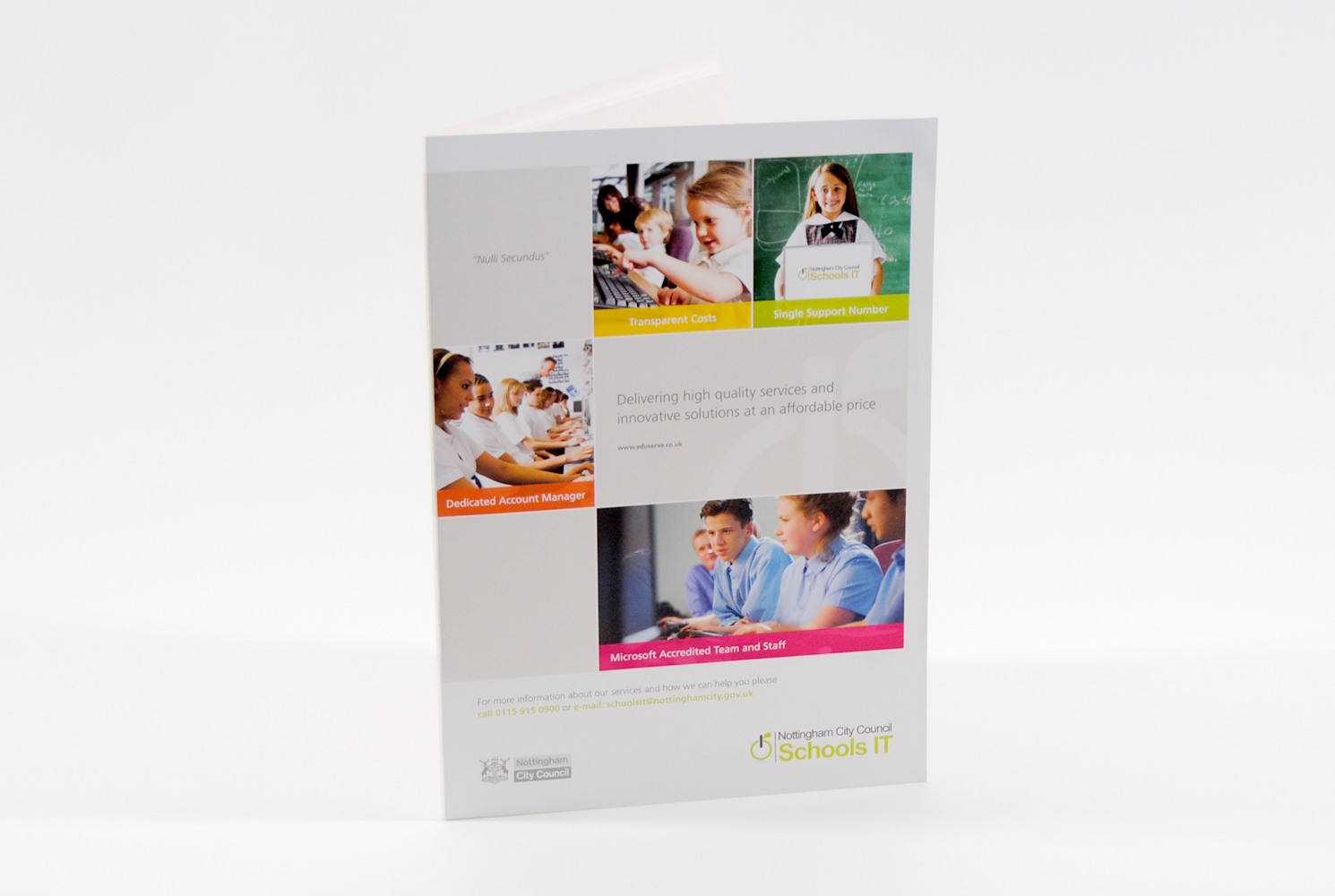 Nottingham Council Schools IT Brochure Design