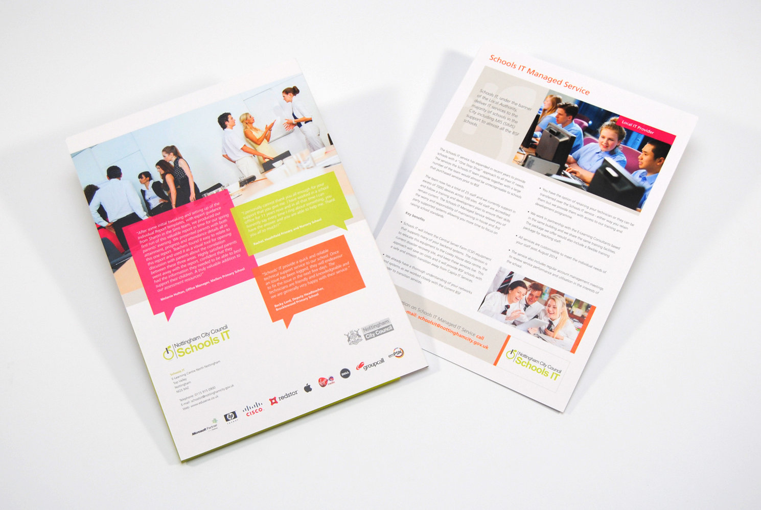 Nottingham Council Schools IT Brochure Design