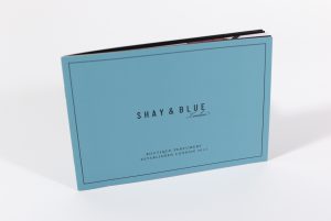 Shay & Blue Brochure Design Front Cover