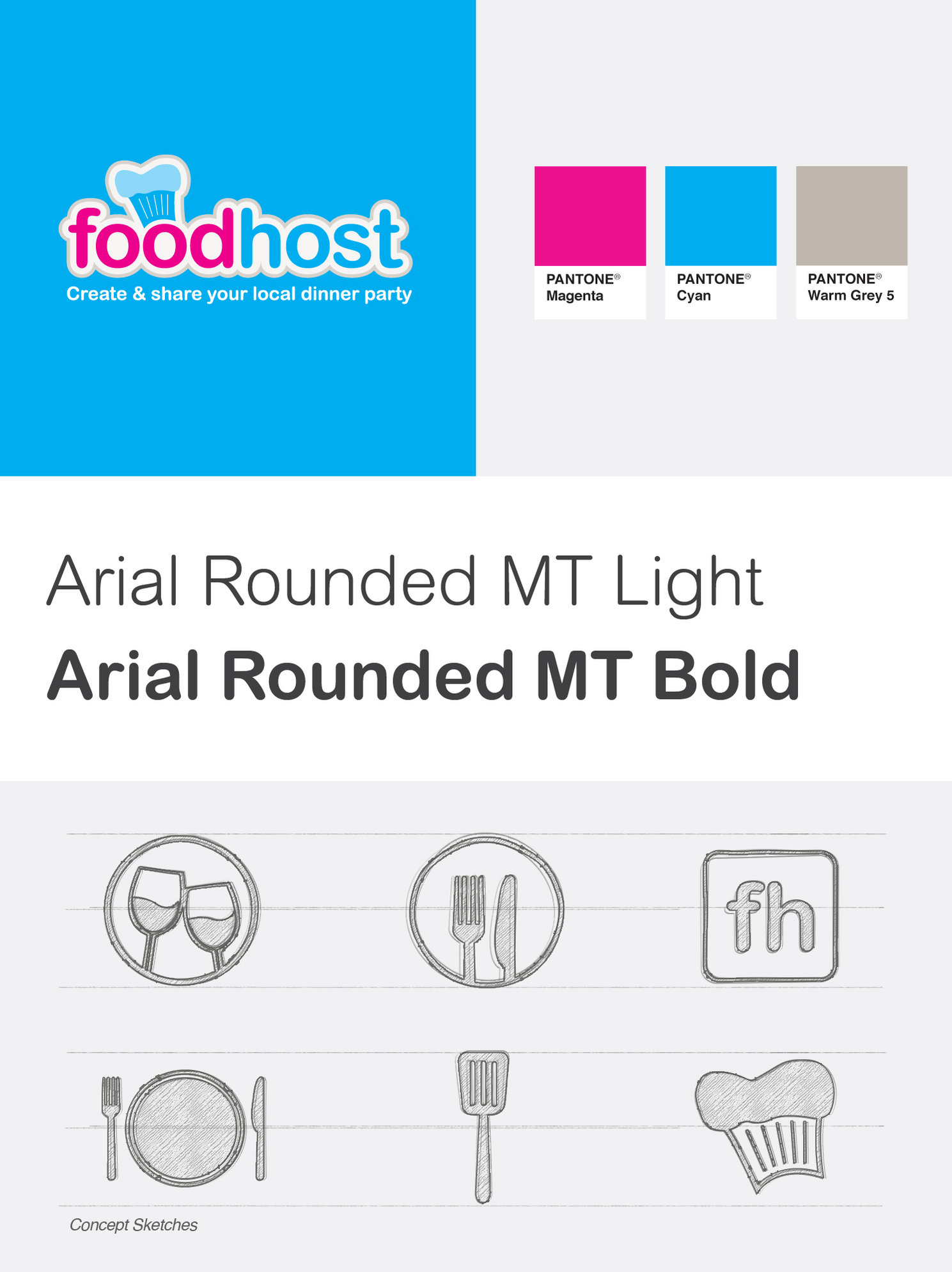 foodhost logo design