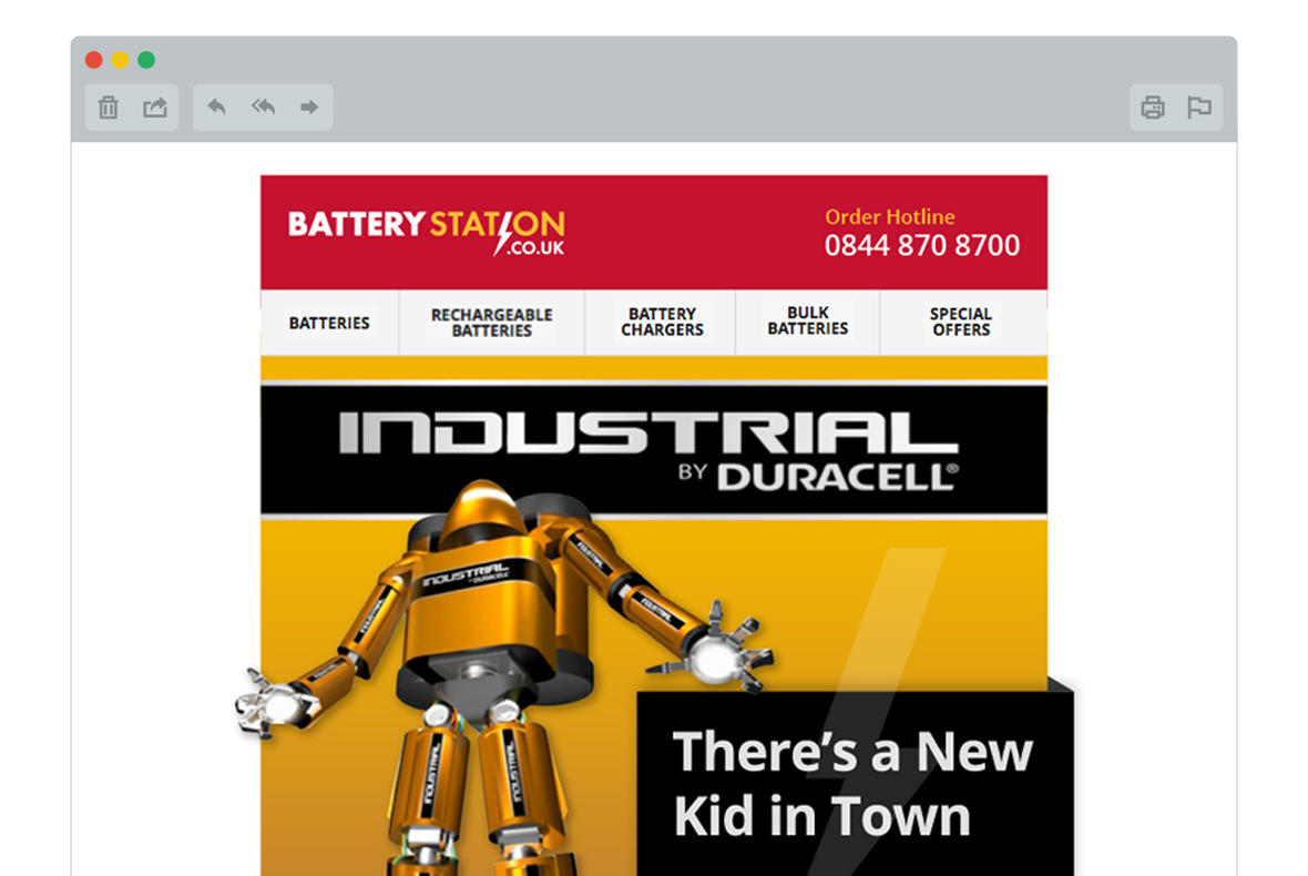 BatteryStation email design screenshot detail
