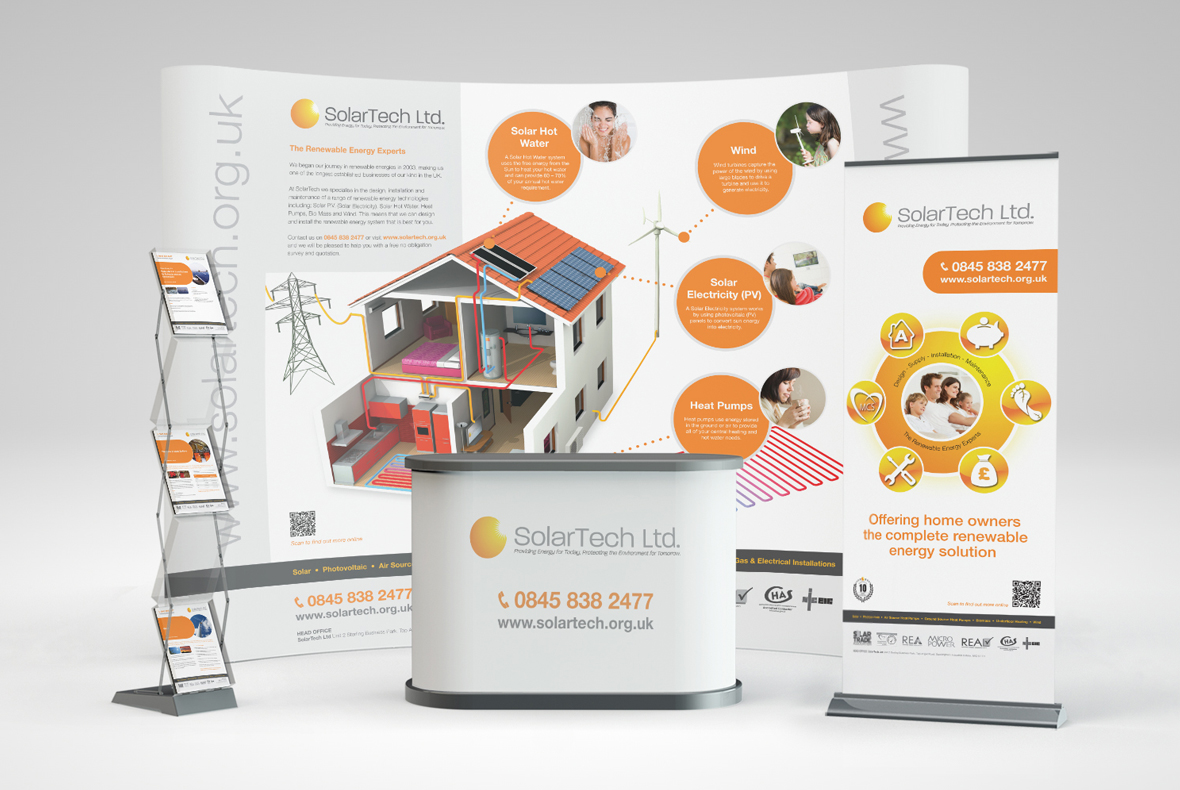SolarTech Pop-Up Exhibition Stand Graphics