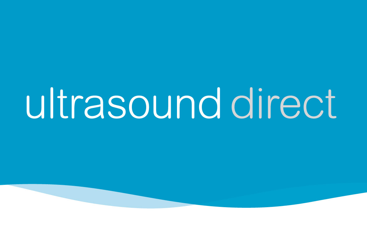 Ultrasound Direct Logo on Blue Background