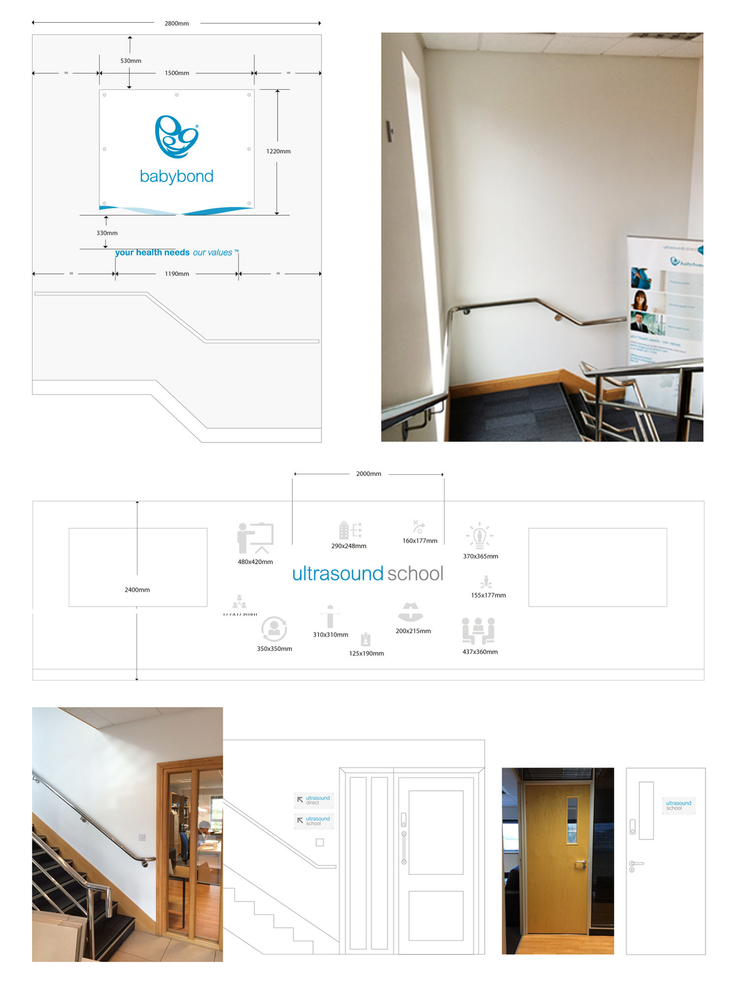 Ultrasound Direct Interior Signage