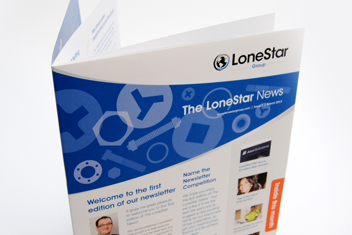 LoneStar Newsletter Design front cover detail