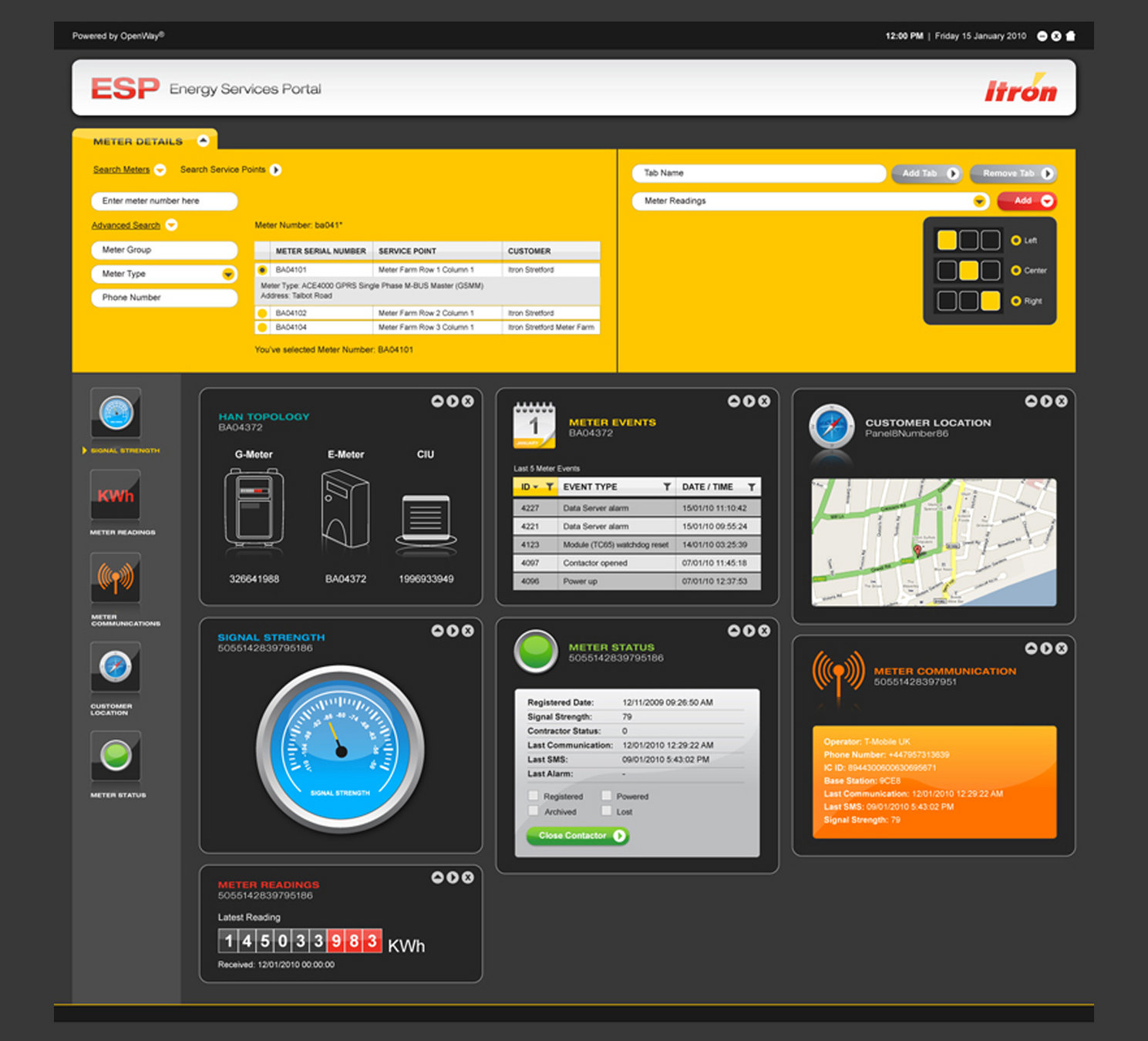 Itron ESP Portal Design