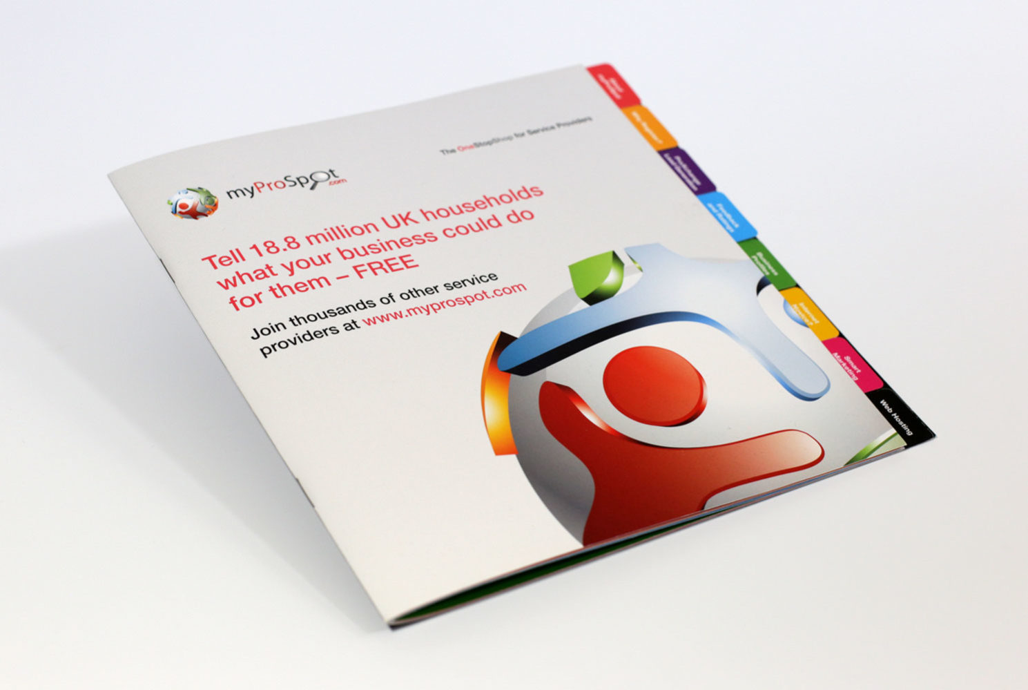 Brochure Design with Index Tabs for MyProSpot - Palmiero Design
