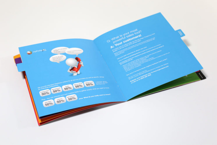 Brochure Design with Index Tabs for MyProSpot - Palmiero Design