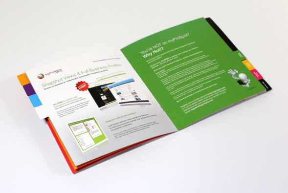 Brochure Design with Index Tabs for MyProSpot - Palmiero Design