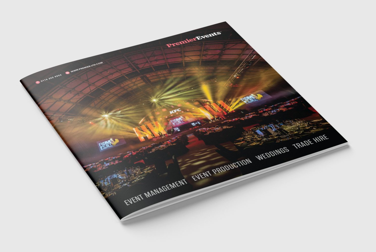 Events Company Brochure Front Cover Design v1 – Premier Events