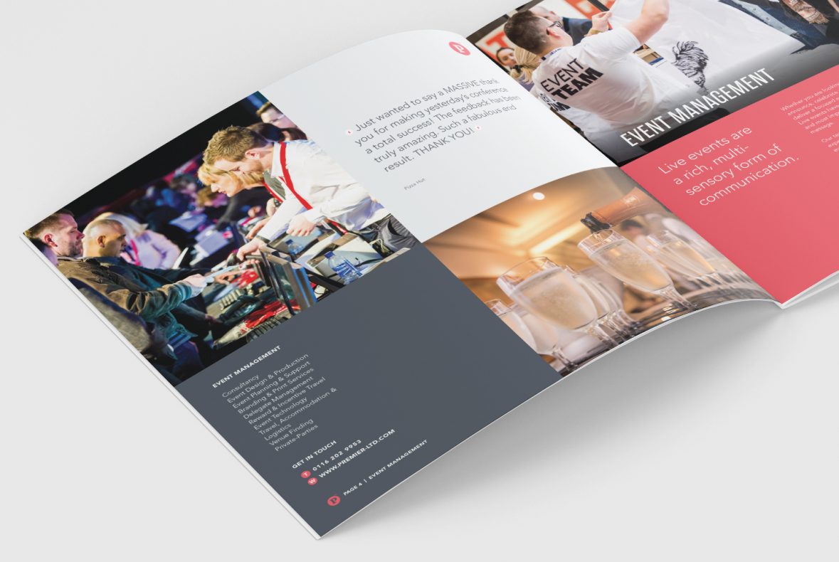 Events Company Brochure Design – Premier Events