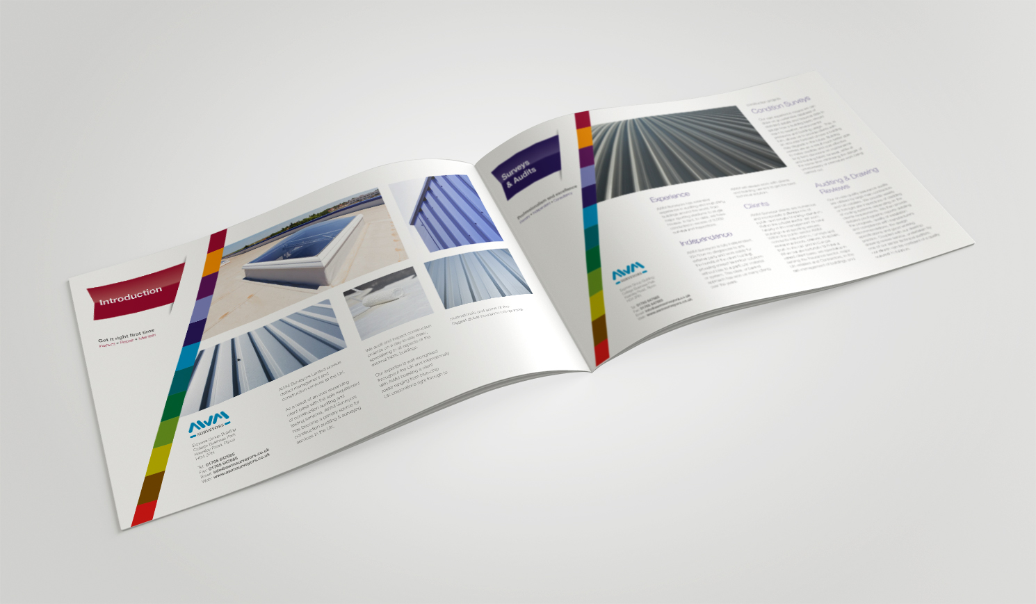 AWM Surveyors A4 Landscape Brochure Design 2