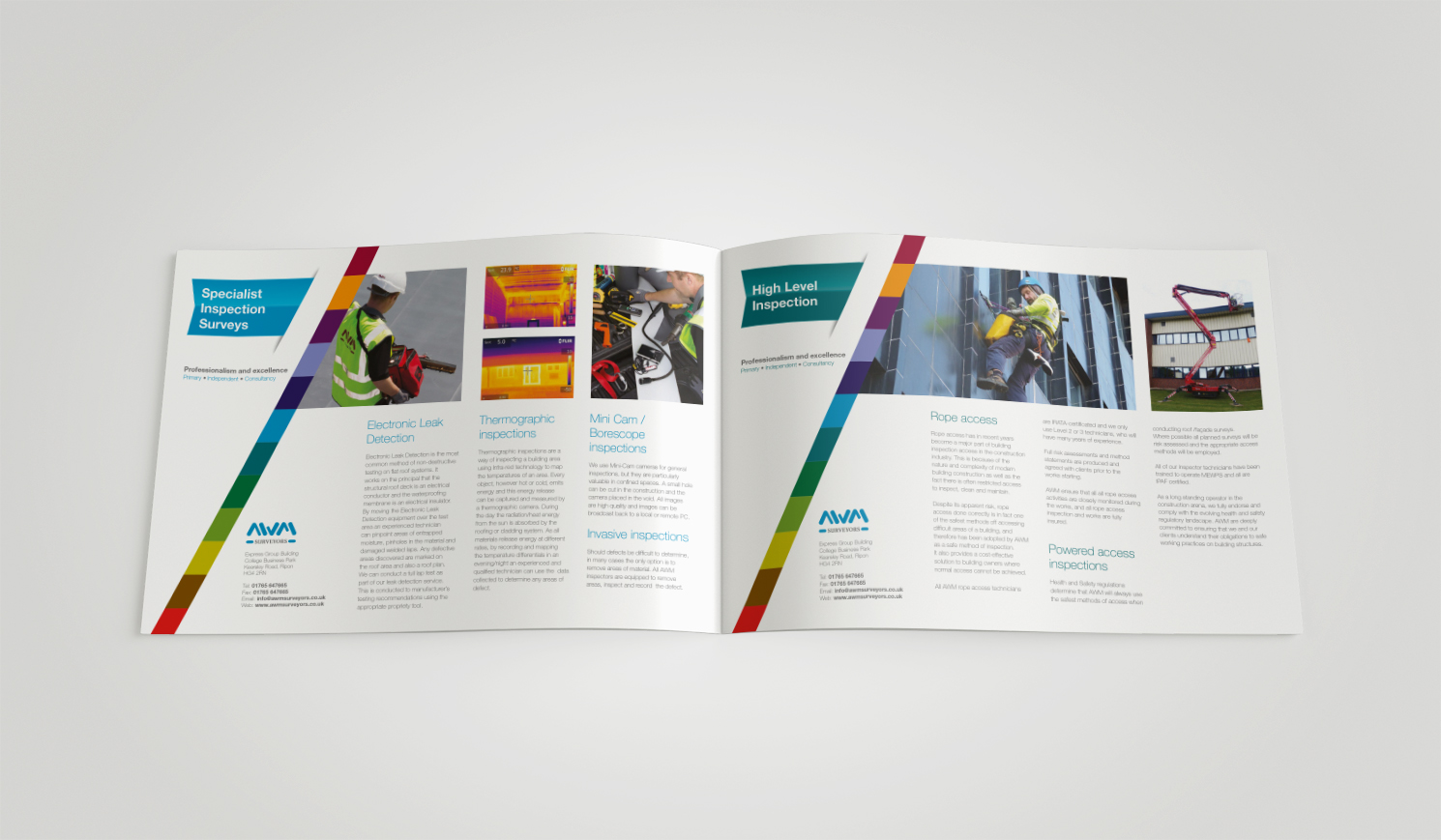 AWM Surveyors A4 Landscape Brochure Design 3