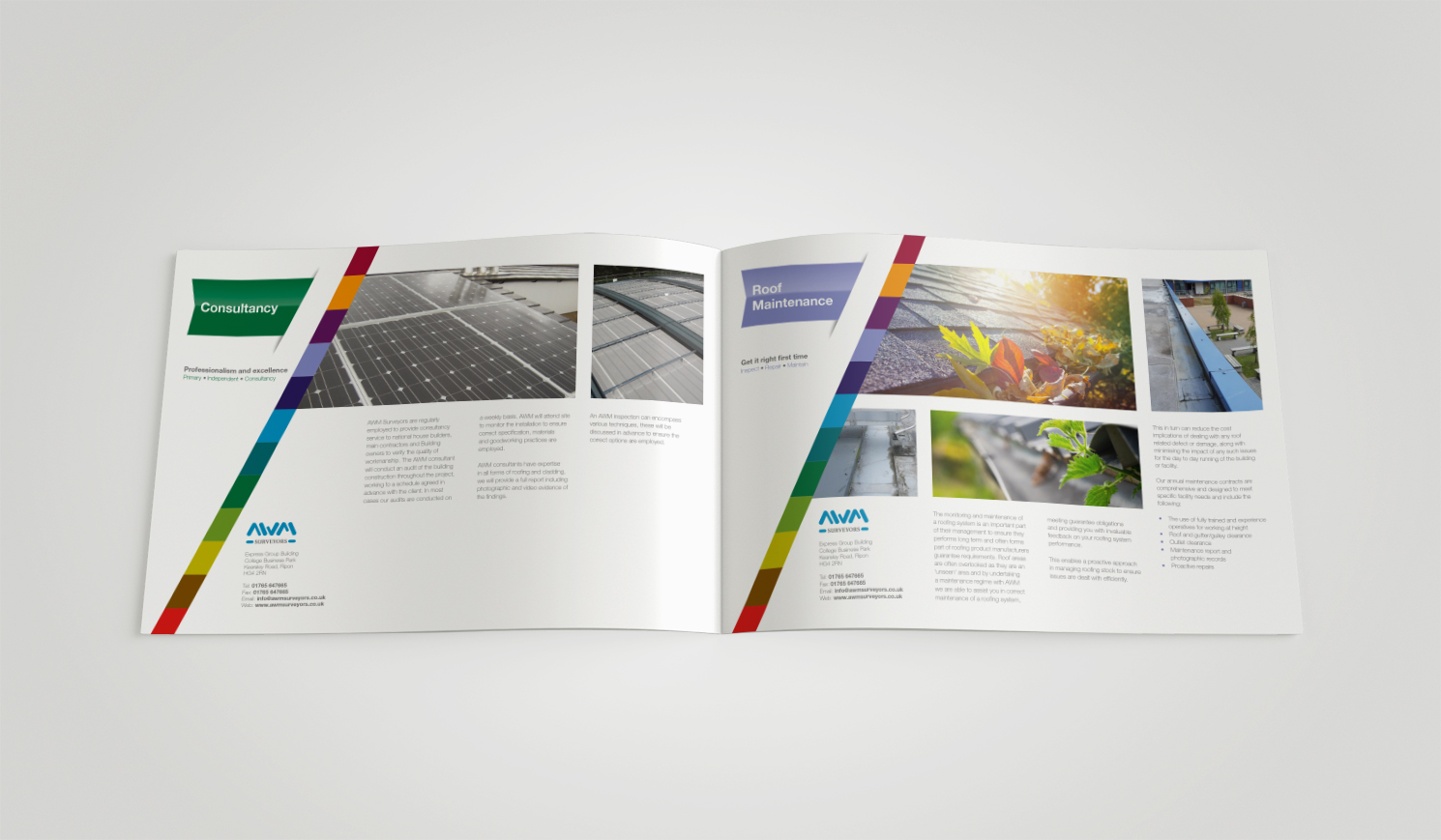 AWM Surveyors A4 Landscape Brochure Design 4