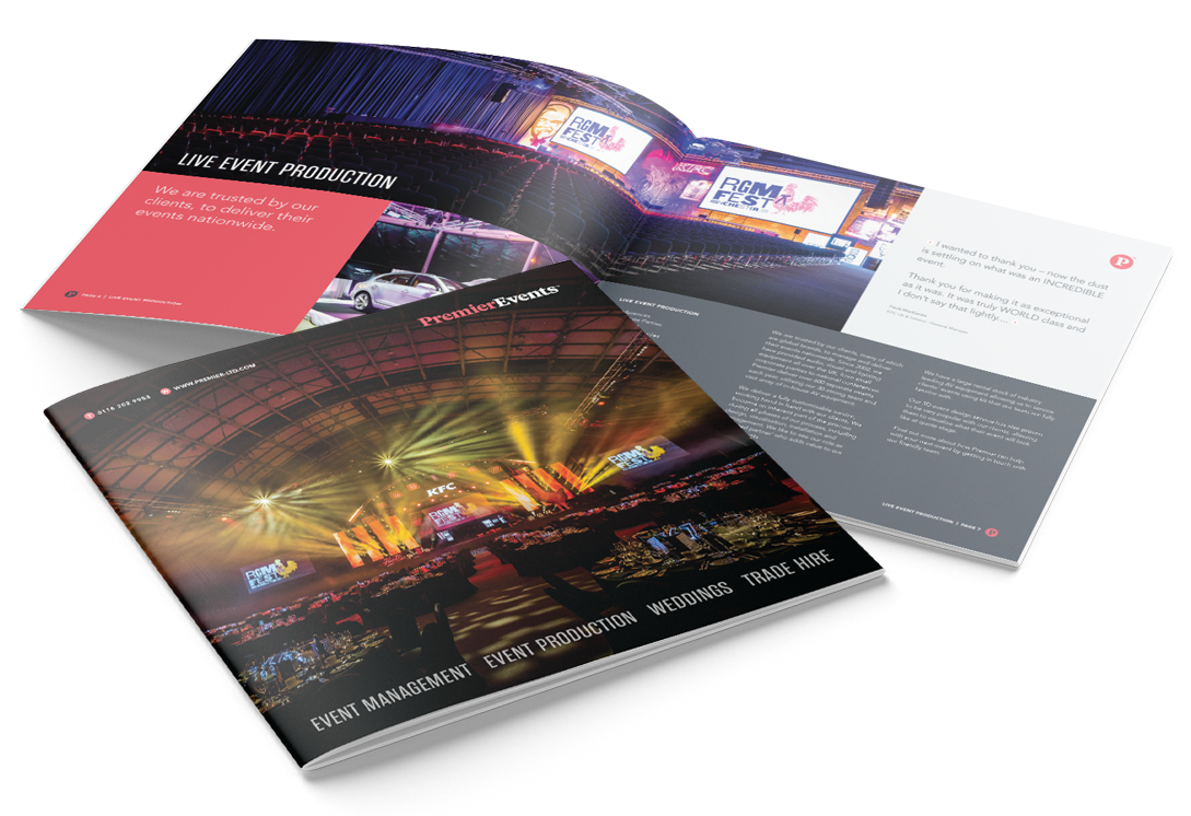 Premier Events - Brochure Design & Production