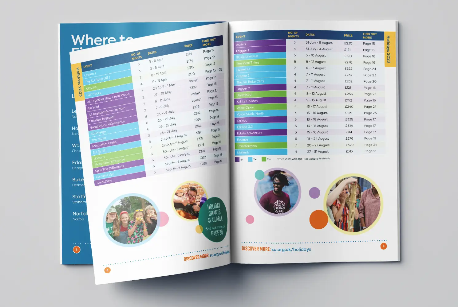 Scripture Union events programme 2023 events listing