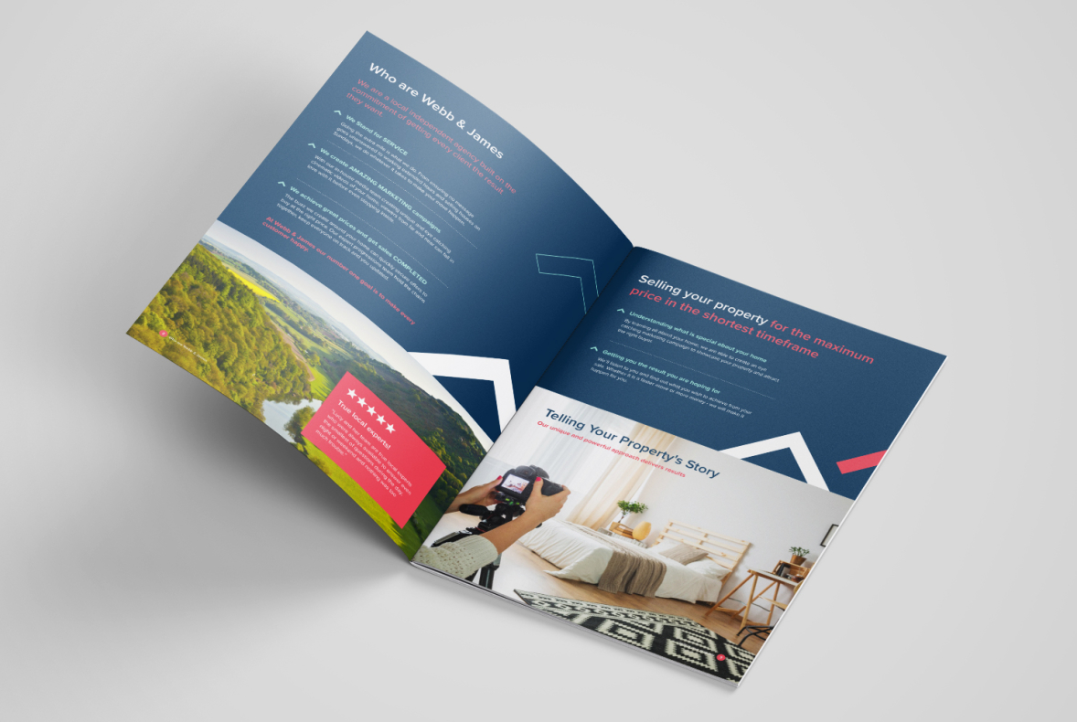 Brochure Design for Webb & James Estate Agents Who We Are Pages