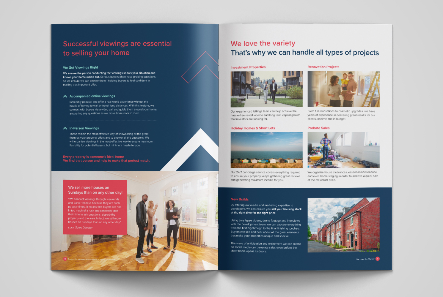 Webb&James - Estate Agency Brochure Design Introduction Pages