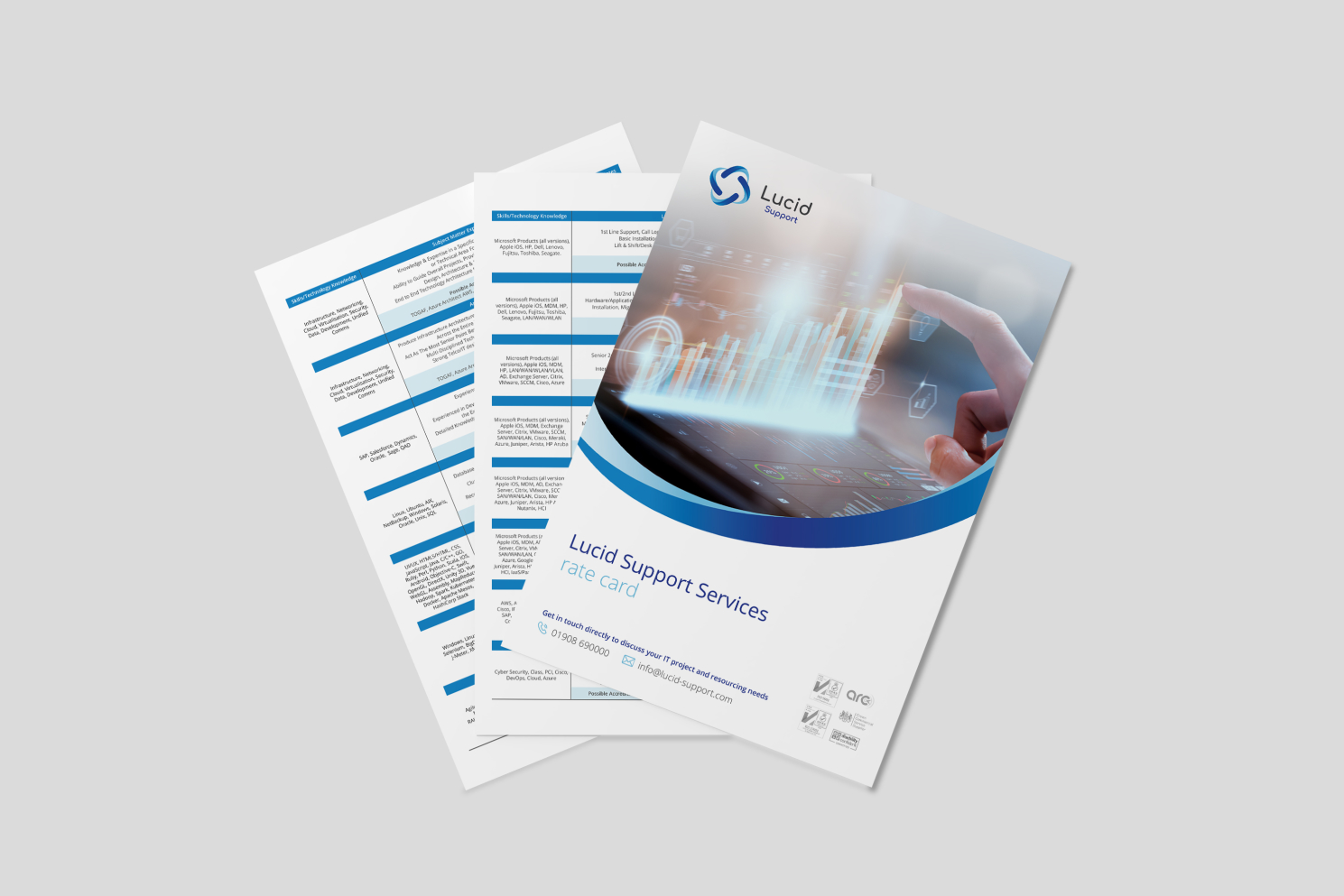 Brochure design for IT specialist Ratecard 1
