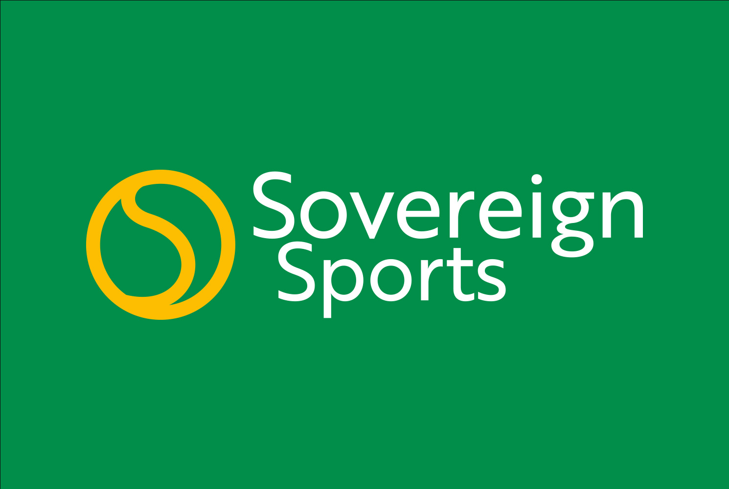 Sovereign Sports Logo on Green Background