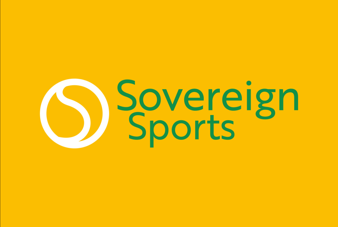 Sovereign Sports Logo on Yellow Background