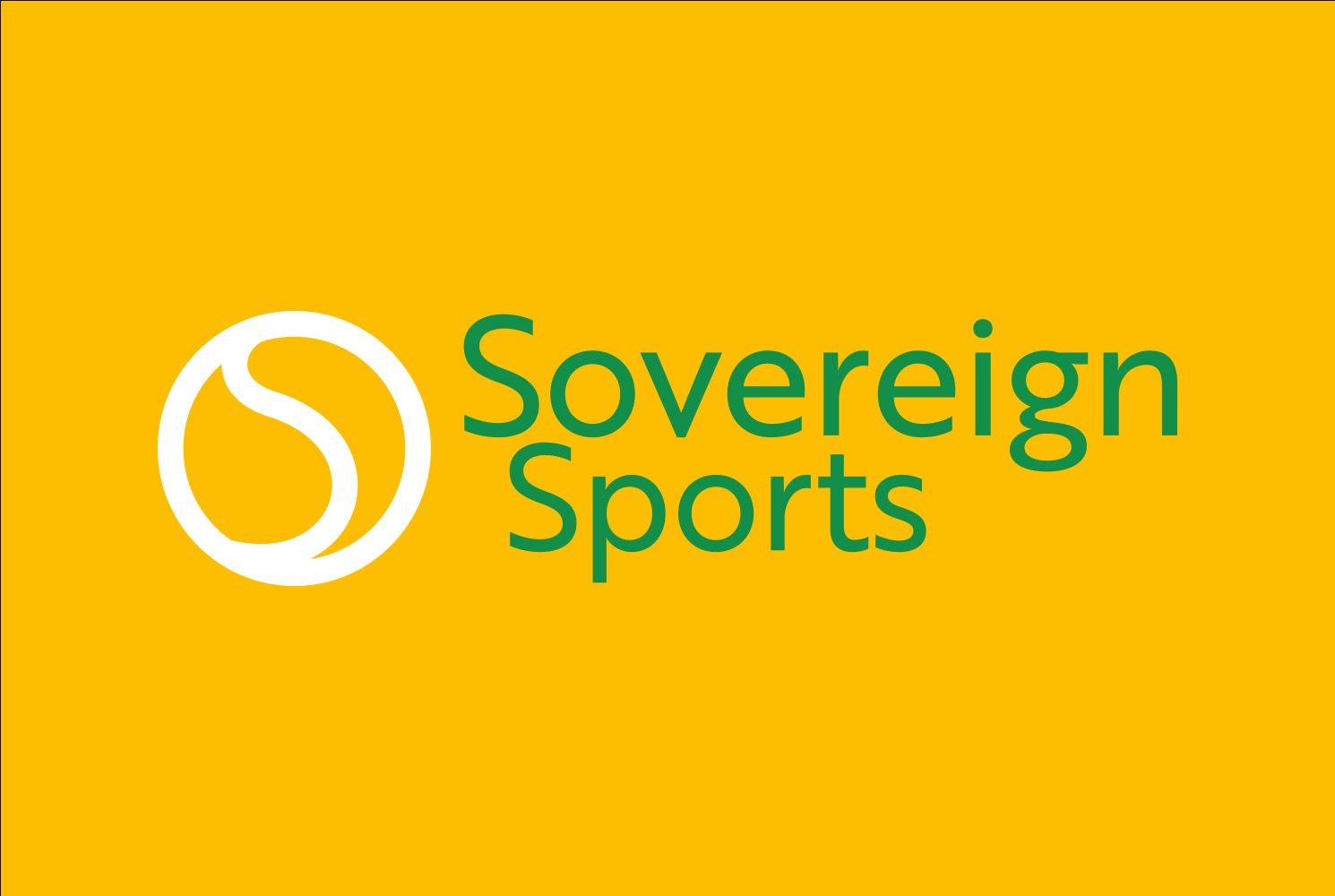 Sovereign Sports Logo on Yellow Background