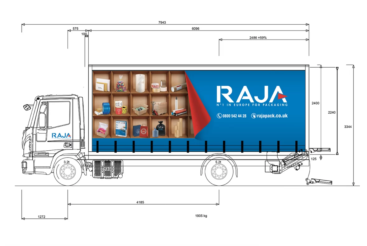 RAJA Truck Curtain Side Graphics Design 5