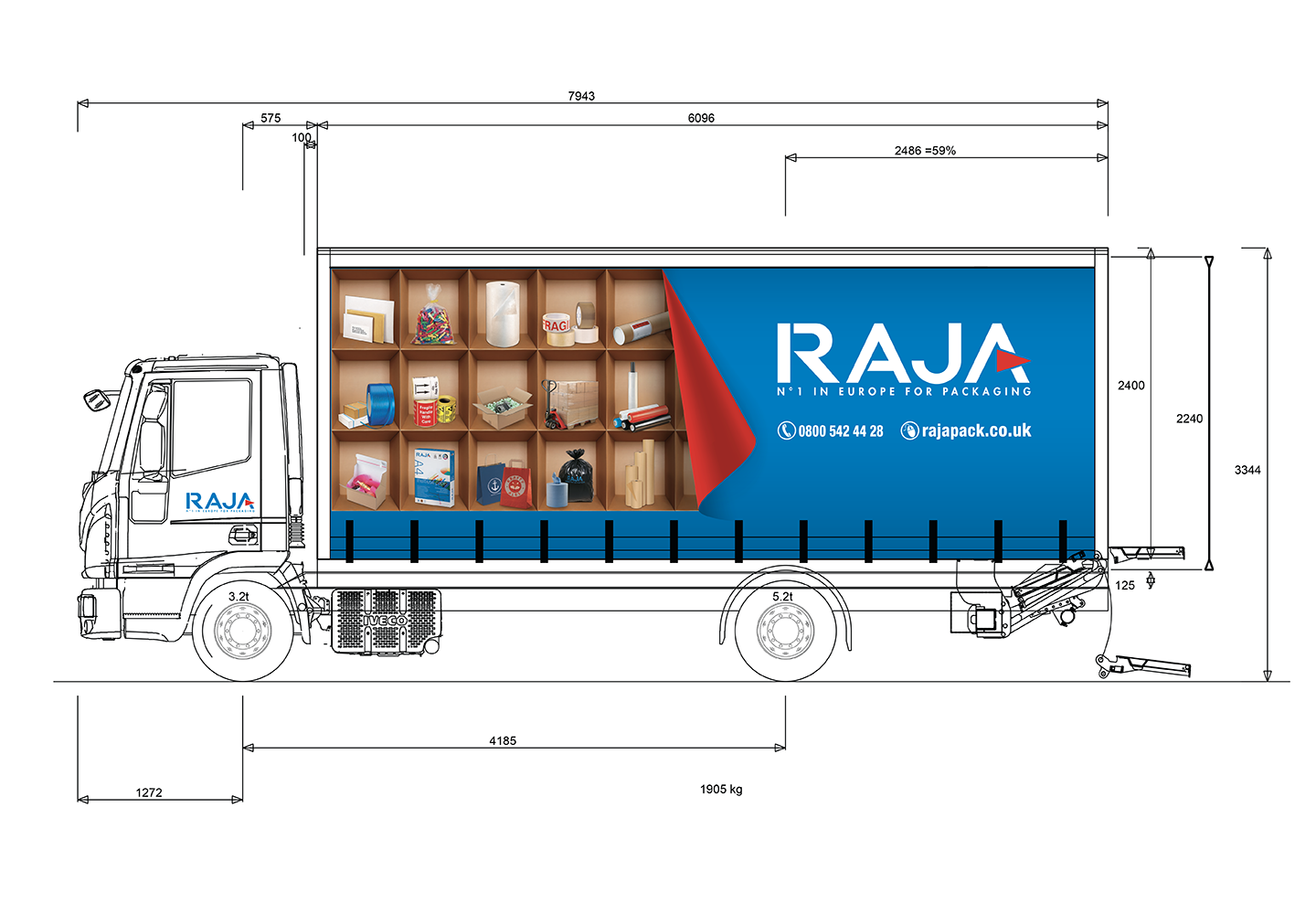 RAJA Truck Curtain Side Graphics Design 5