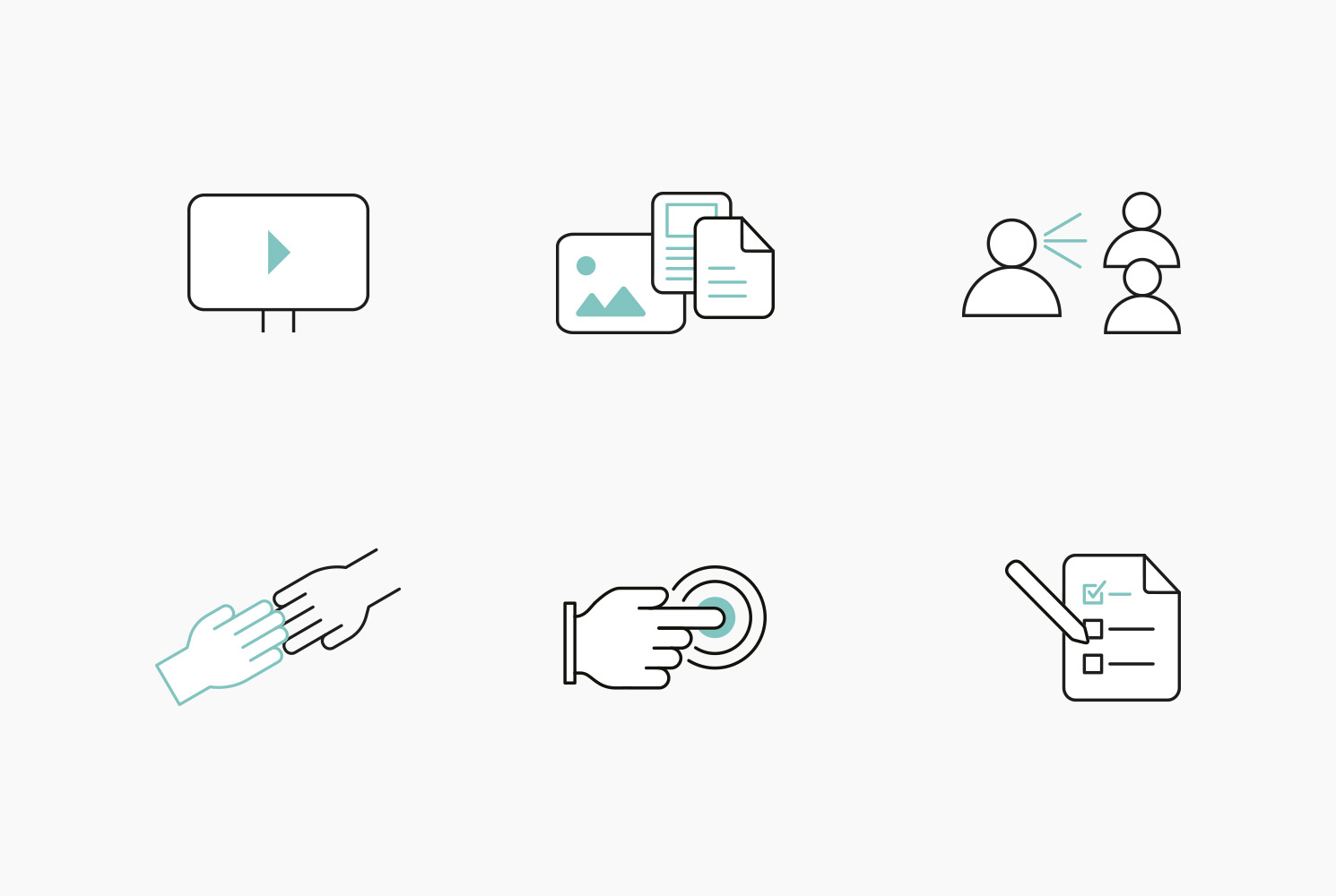 Bespoke icons set 1 white paper ViewSonic