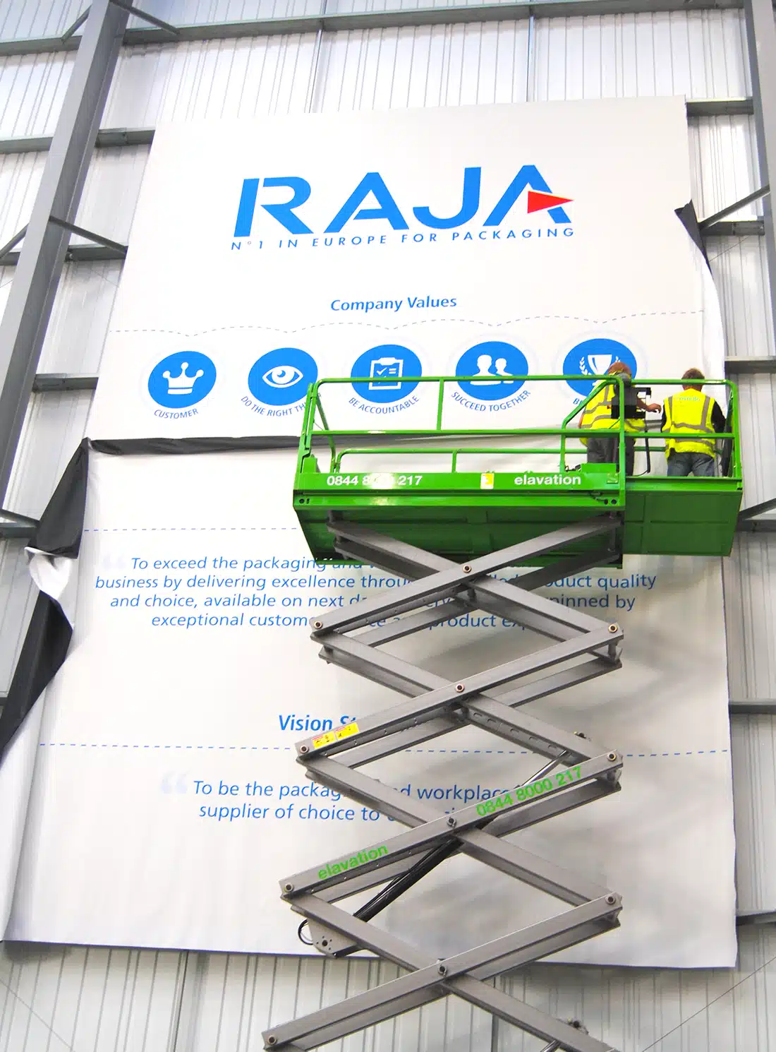 RAJA Stretched Fabric Graphics Installation 2