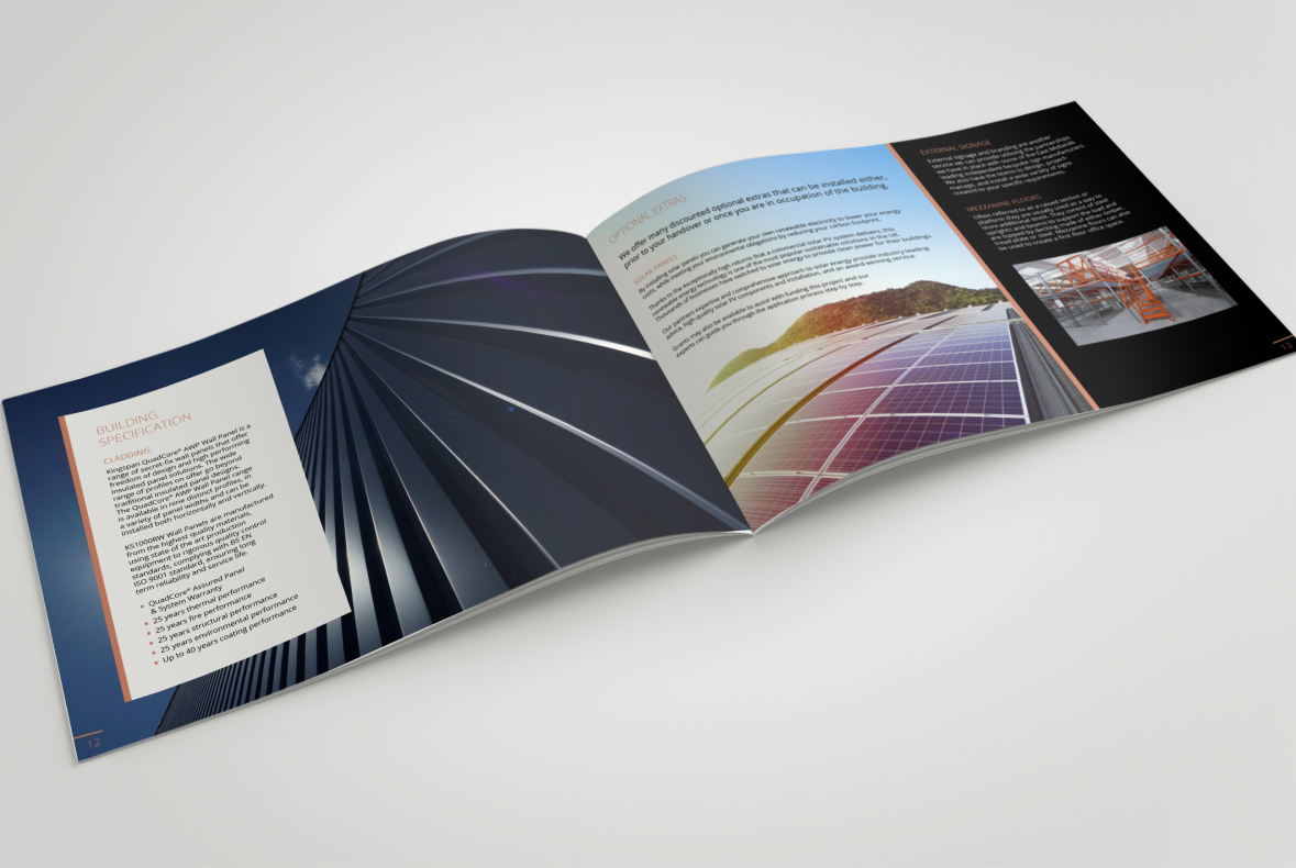 HPG A4 Landscape Brochure Design Building Specifications