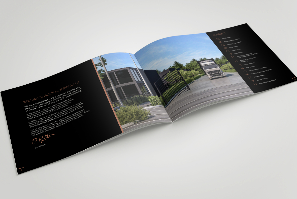 HPG A4 Landscape Brochure Design Intro Spread