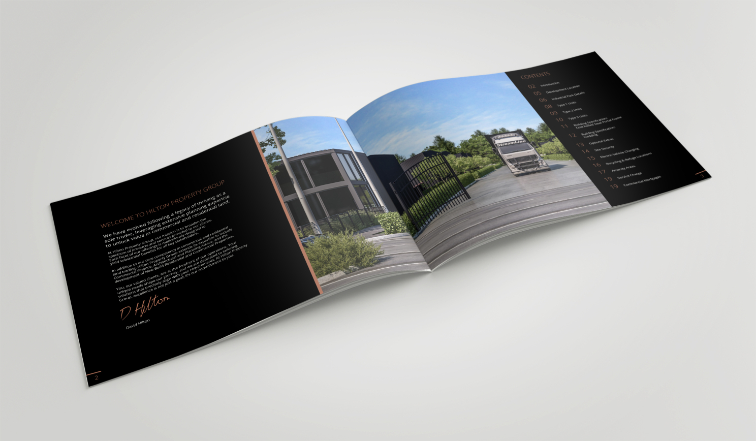 HPG A4 Landscape Brochure Design Intro Spread