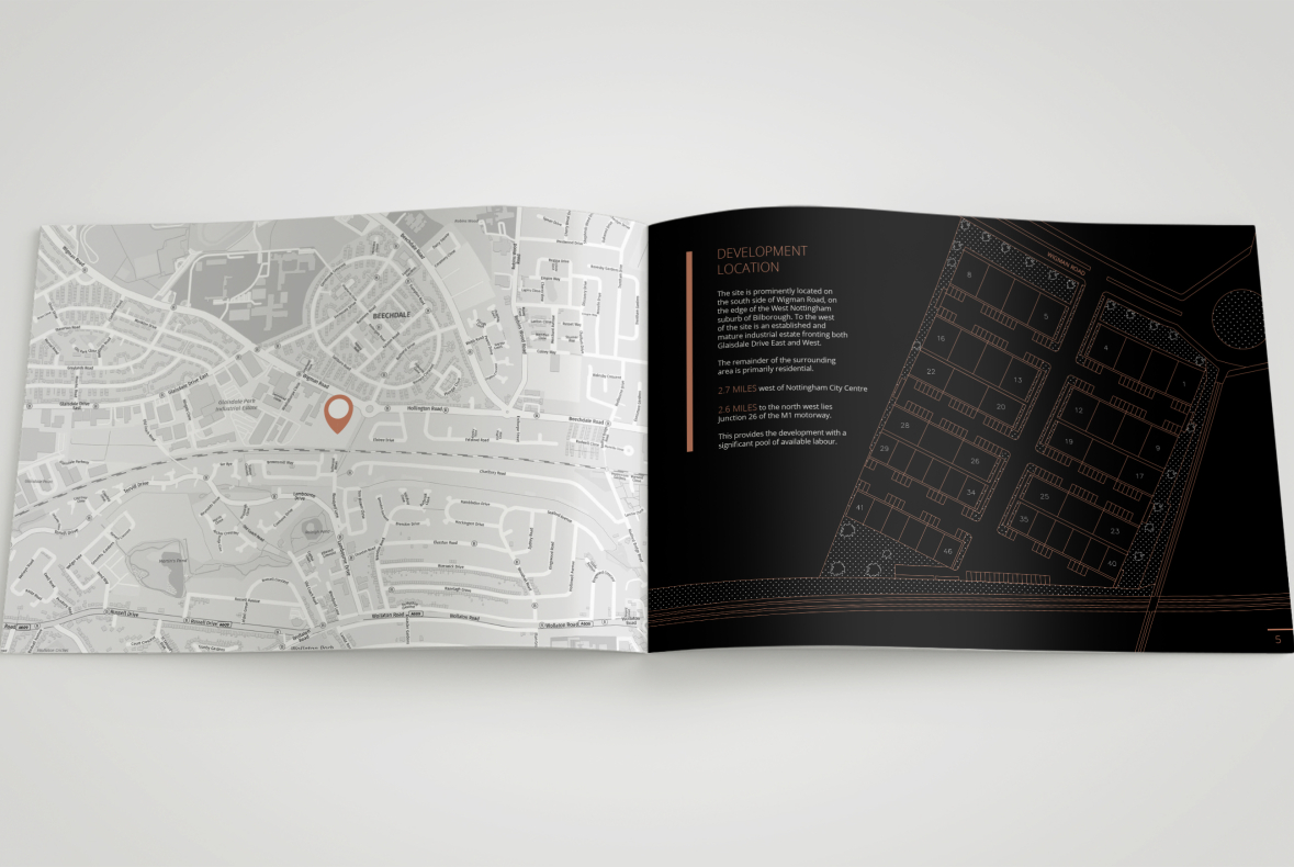 HPG A4 Landscape Brochure Design Map and Site Plan