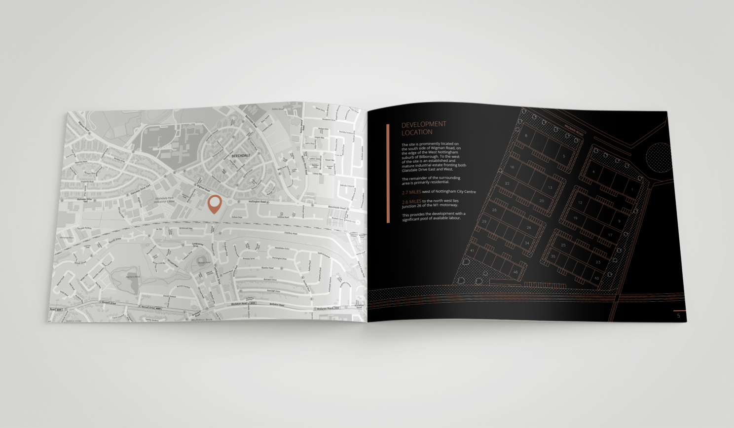 HPG A4 Landscape Brochure Design Map and Site Plan