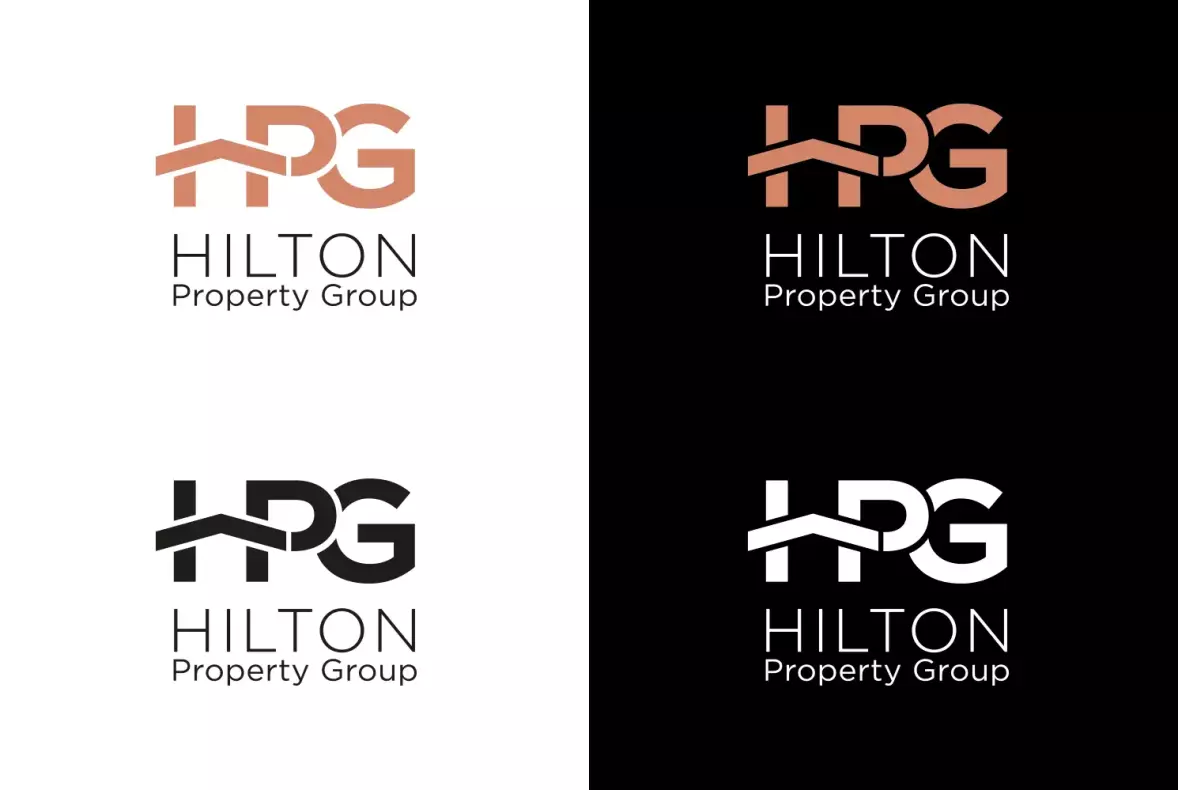 Different colour options for the Hilton Property Group logo
