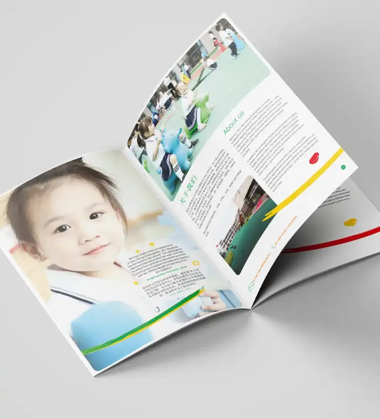 LDW Kindergarten Brochure Inside Pages Design Mockup