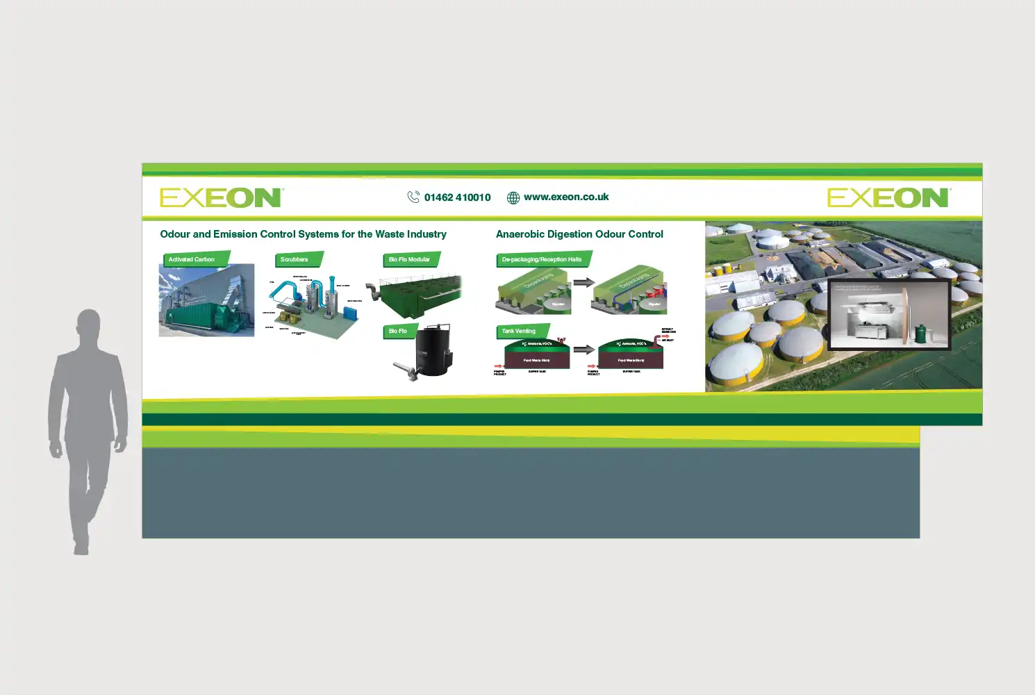 Front elevation image of Exeon exhibition stand