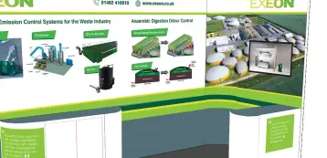 Mock up of Exeon exhibition stand