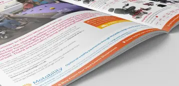 Mock up showing a close up detail of some of the catalogue pages