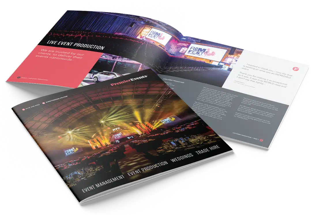 Premier Events Brochure Layouts