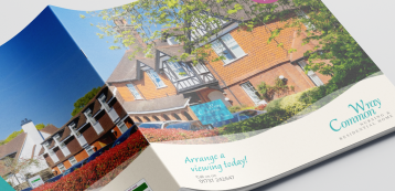 Wray Common Nursing & Residential Home brochure front and back cover design