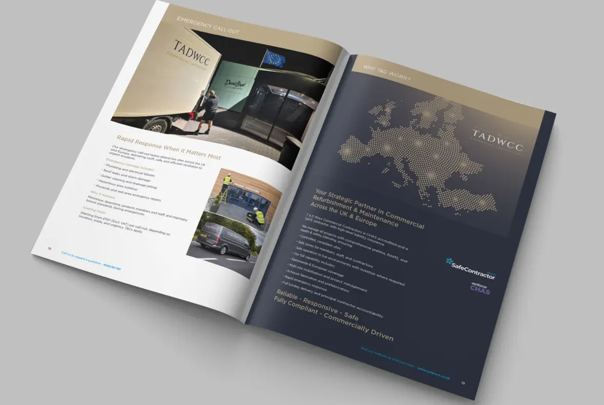 T&D Worx Commercial Contractors Brochure Design DPS-3