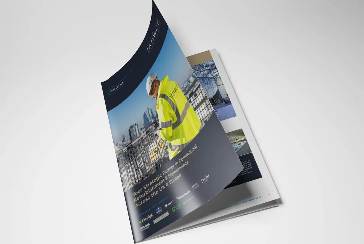 T&D Worx Commercial Contractors Brochure Design Front Cover